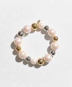 Phoebe コンビメタルボールゴムブレスレット