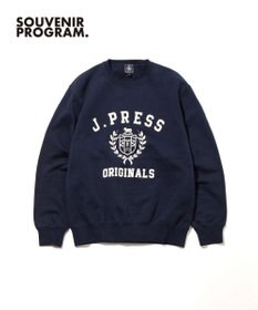 J.PRESS MEN 【J.PRESS ORIGINALS】【UNISEX】Supima Recycle Cotton CREST Logo Sweat