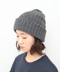 WHITE MAILS 【UNISEX】WOOL PAPER DOUBLE KNIT リブビーニー