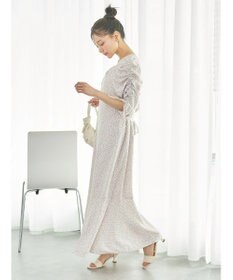 earth music&ecology 袖ドロストフラワーワンピース