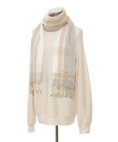 MOONBAT 【FUDGE11月号掲載】PAUL & JOE ACCESSOIRES クリザンテーム刺繍ムースタッチマフラー（パッケージ入り）