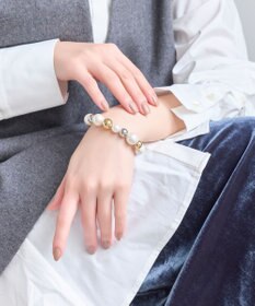 Phoebe コンビメタルボールゴムブレスレット