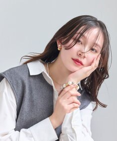 Phoebe コンビメタルボールゴムブレスレット