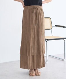 earth music&ecology プリーツレイヤードライクスカート