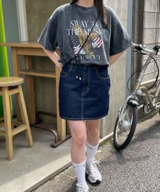WEGO 【綿100%】ヴィンテージウォッシュグラフィックTシャツ