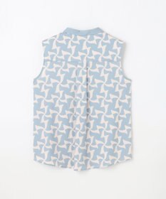 GRACE CONTINENTAL リボンプリントノースリーブトップ