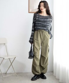 WEGO 【ウエストゴム】イージーパラシュートカーゴパンツ