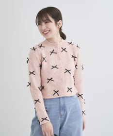 Green Parks ・ＡＮＤＳＥＡＲＣＨ　メニーリボンニットカーディガン