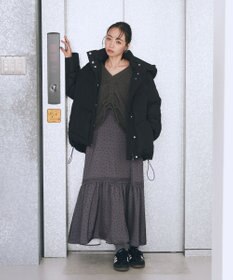 earth music&ecology フロントシャーリングニットプルオーバー