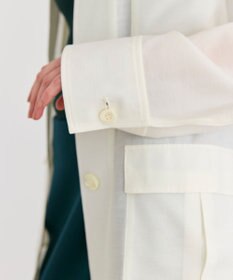 BEIGE， 【洗える】AMARYLLIS / ウエストベルトシアーサファリジャケット