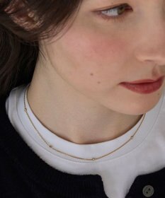 Phoebe 【金属アレルギー対応】ステーションビジューチョーカー/サージカルステンレス/38cm～43cm