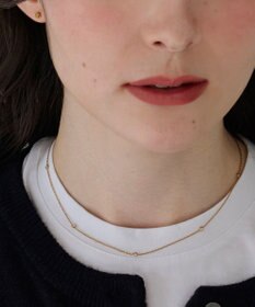 Phoebe 【金属アレルギー対応】ステーションビジューチョーカー/サージカルステンレス/38cm～43cm