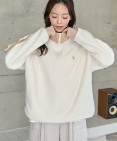 WEGO 【ユニセックス着用ITEM】USPOLOフリースハーフジッププルオーバー