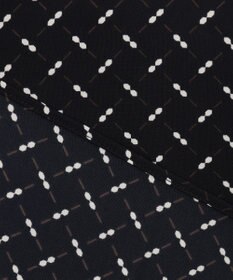 自由区 S 【セットアップ対応・洗える】ライトサテン8分袖 ブラウス