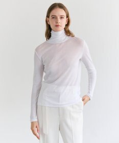 BEIGE， SORE / コットンシアーハイネックカットソー