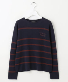 自由区 L コットンウールハイゲージボーダー ニット