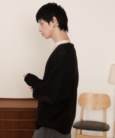 WEGO エルボーパッチVネックプルオーバー