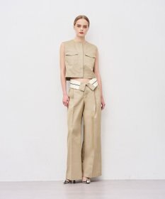 uncrave チノギャバジン ジレブラウス