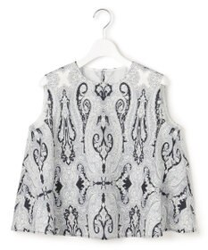 23区 L 【洗える】Ratti ドローイング ペイズリー プリント ブラウス