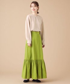 SHARE PARK LADIES 【ウォータープルーフ】　マキシティアードスカート