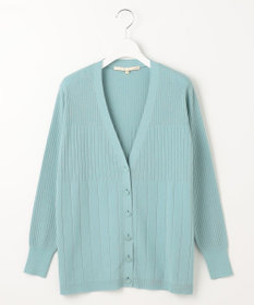 自由区 【洗える・XSサイズあり】ハイツイストコットンアセテート カーディガン