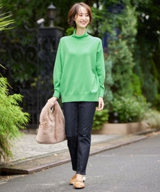 自由区 【洗える】ソフトウールハイゲージ ハイネックニット