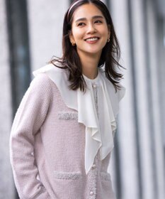 組曲 L シフォンツイルラッフル ブラウス