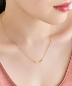 Phoebe 【金属アレルギー対応】サニージェムラインアーチネックレス/天然石/サージカルステンレス