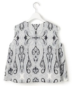 23区 L 【洗える】Ratti ドローイング ペイズリー プリント ブラウス