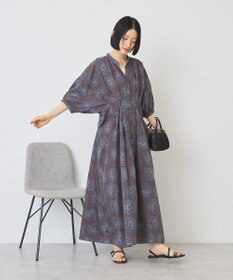 AMERICAN HOLIC アソート柄ウエストタックドルマンシャツワンピース