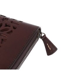 genten カットワーク ラウンド長財布