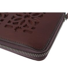 genten カットワーク ラウンド長財布