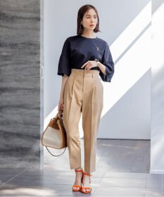 組曲 【汗ジミ防止・撥水】GIZAプレーティング天竺 袖フレア Tシャツ