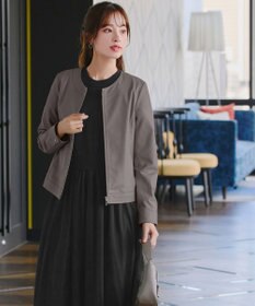 Tiaclasse 【本革】ノーカラーシープレザージャケット