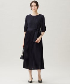 自由区 S 【洗える】シフォンプリーツ ワンピース