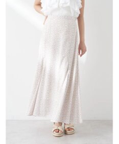 earth music&ecology 揺れる小花柄裾フレアスカート