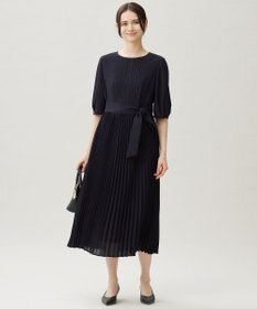 自由区 S 【洗える】シフォンプリーツ ワンピース