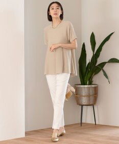 自由区 【WEB限定・洗える・XSサイズあり】ハイツイストコットンアセテートテントライン ニット