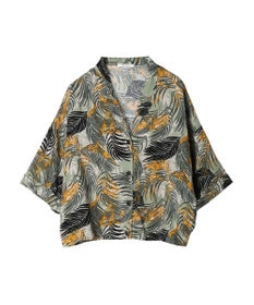 CRAFT STANDARD BOUTIQUE レーヨン柄プリントワイドシャツ