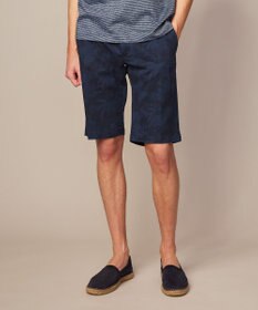 JOSEPH ABBOUD 【イタリア素材/製品染め】ボタニカルヘリンボンプリント ショーツ