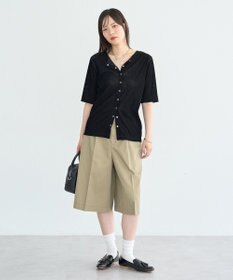 earth music&ecology フロッキーチュールカーディガン