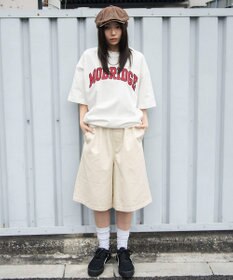 WEGO 【ユニセックス着用ITEM/ウエストゴム/SMLサイズ展開】イージーコットンハーフパンツ