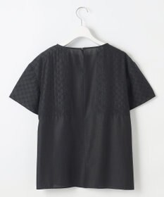 自由区 L 【接触冷感・洗える】エンブロイダリーローン Tブラウス