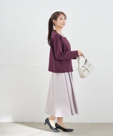 Tiaclasse 【安田美沙子さん着用・新色追加・洗える】ベロアラインフレアワンピース