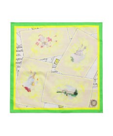 MOONBAT 【日本製】SWASH LONDON ポストカードプリント コットン スカーフハンカチ
