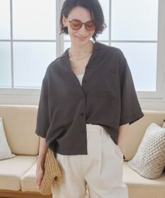WEGO 【ANGIE VINTAGE】接触冷感開襟シャツ