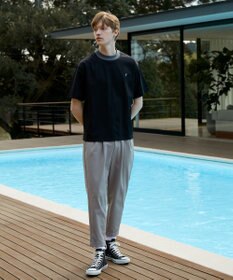 23区GOLF 【23Fondation/MEN】【ストレッチ】ツータックルーズ  テーパードパンツ