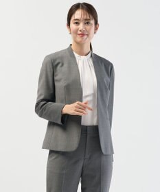 J.PRESS LADIES 【セットアップ対応】BAHARIYE SOLID ノーカラー ジャケット