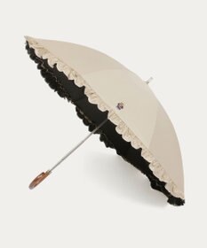 MOONBAT 【WEB限定/遮光率100%/遮熱/UV】POLO RALPH LAUREN（ポロ ラルフローレン）晴雨兼用日傘 ワンポイント ポロベア刺繍 フリル 長傘