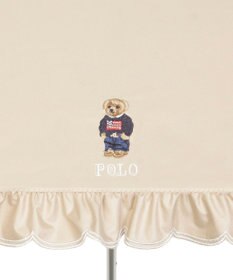 MOONBAT 【WEB限定/遮光率100%/遮熱/UV】POLO RALPH LAUREN（ポロ ラルフローレン）晴雨兼用日傘 ワンポイント ポロベア刺繍 フリル 長傘